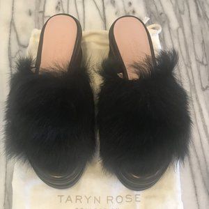 Taryn Rose Pearla Genuine Shearling Platform Slide